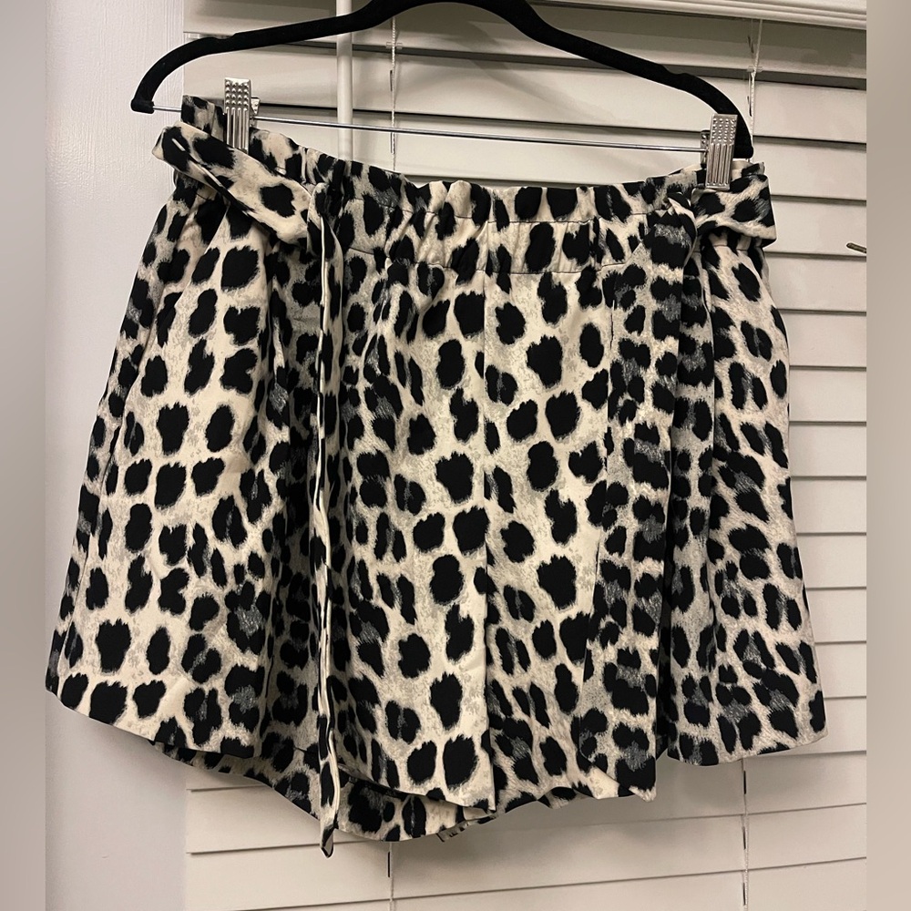 Zara Black and White High Waist Shorts